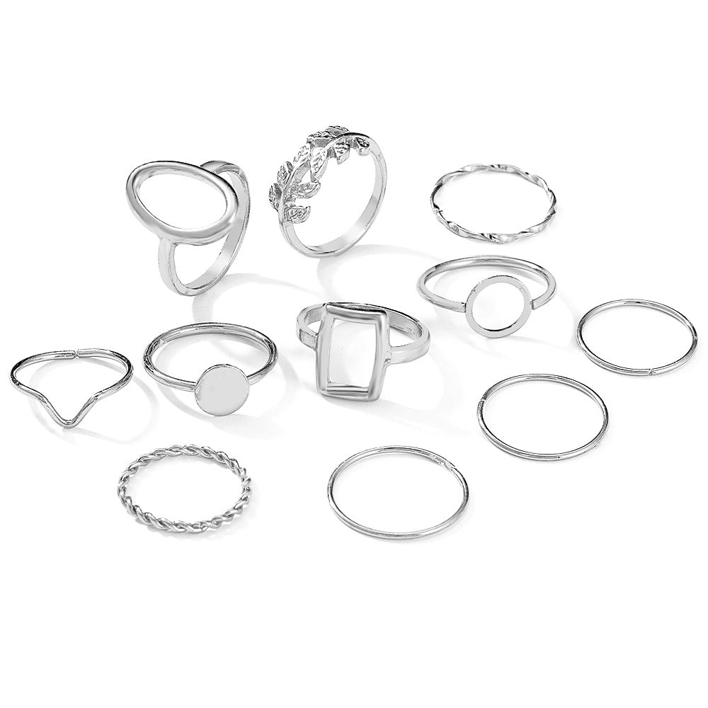 Geometric Leaf Ring