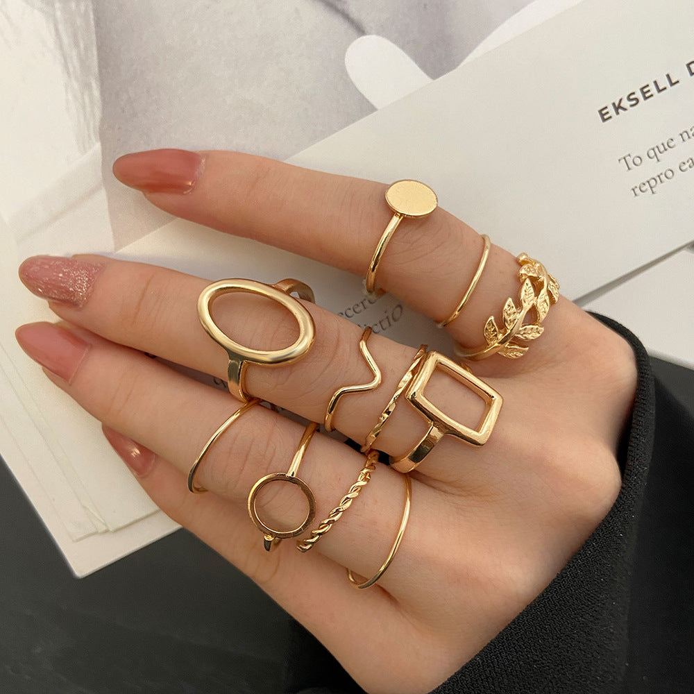 Geometric Leaf Ring